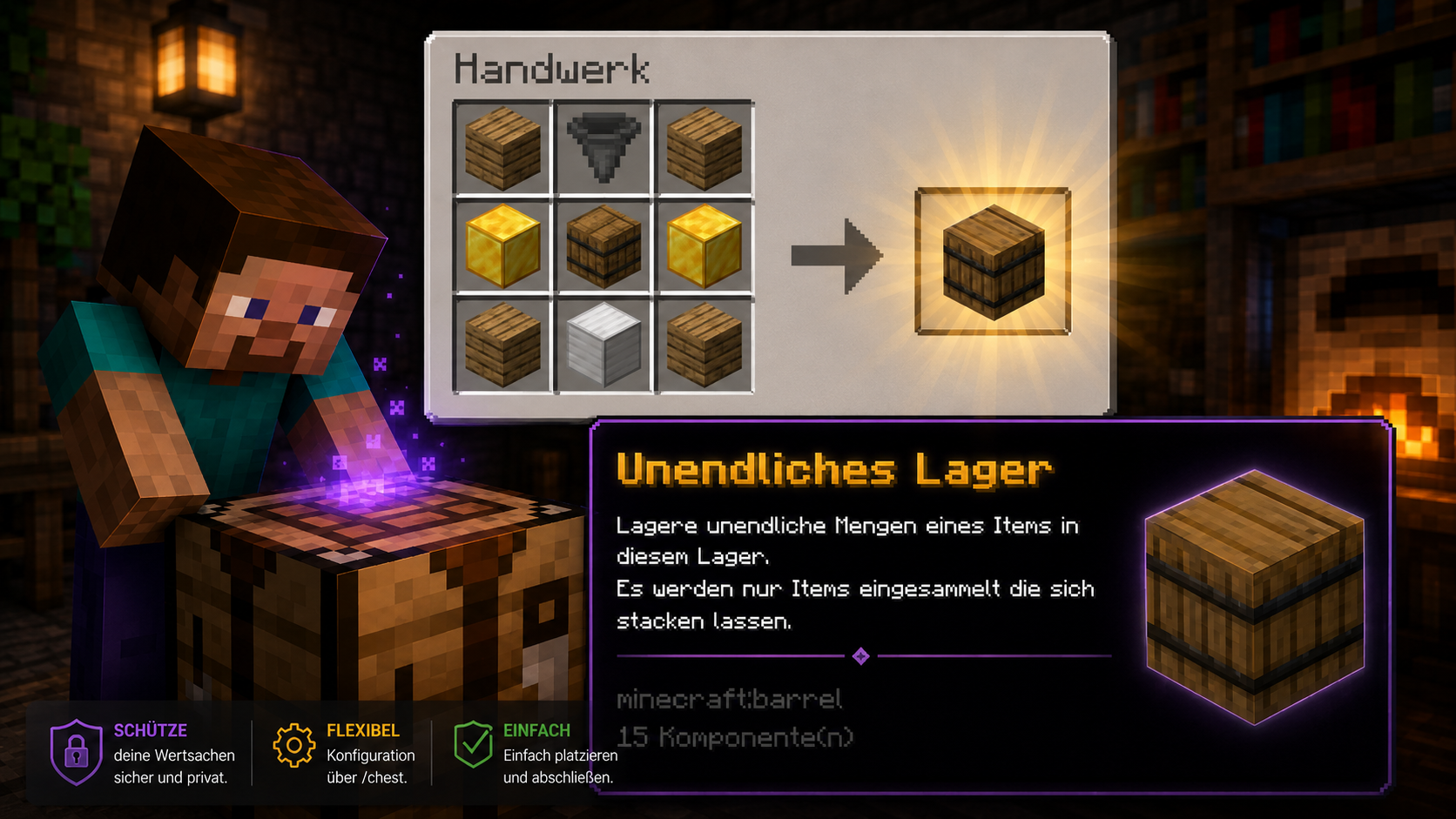 Crafting-Rezept für das Unendliche Fass